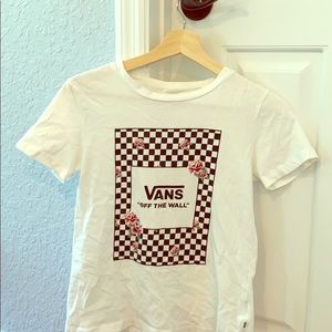vans checkered rose shirt